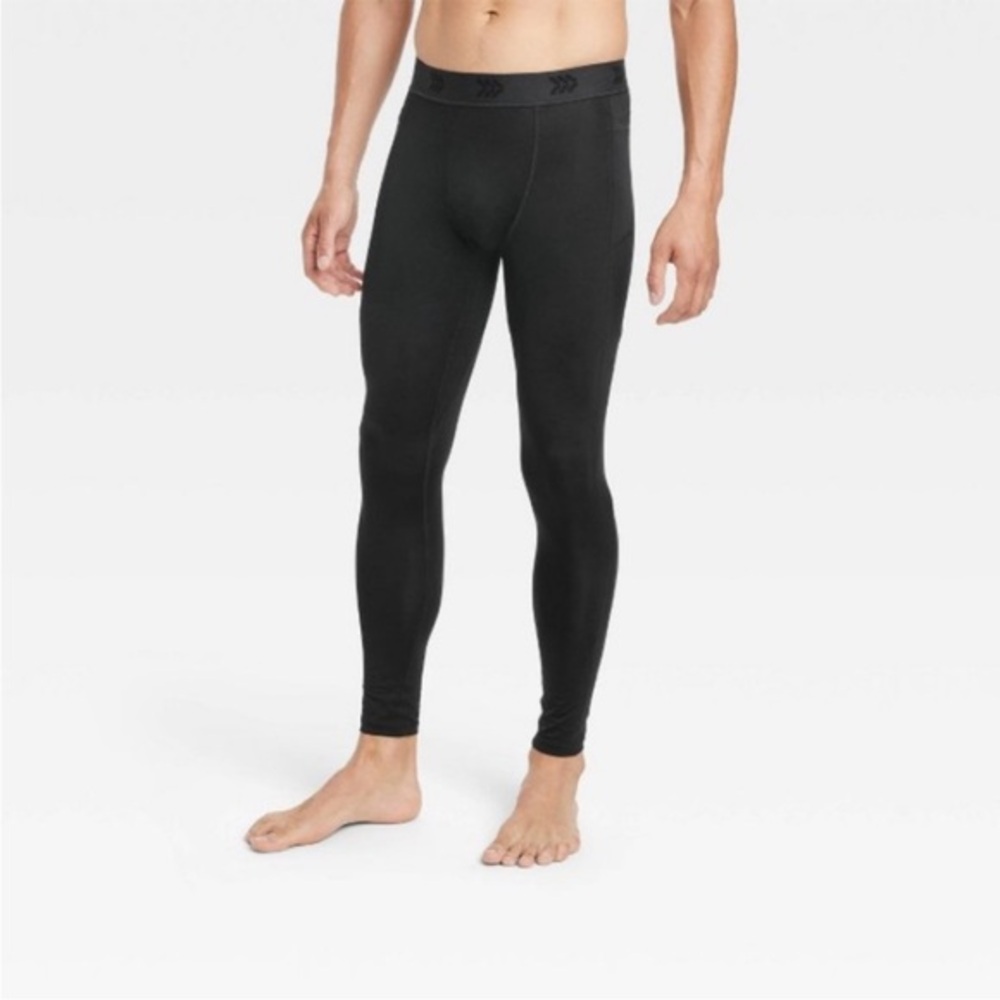 All In Motion Mens Fitted Tights Size XXL Running Active Activewear NWT black